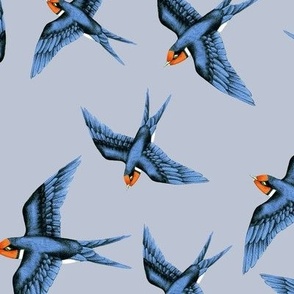 Swooping Swallows 2B Storm Blue // standard