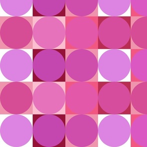 Polka Grid-Pinks - Large