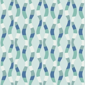 Bold Wavy Lines Blues Smaller