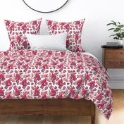 Modern Dinosaur Pattern - Coral