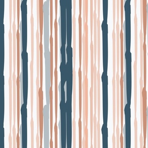 Navy Blue Geometric Stripe Textile