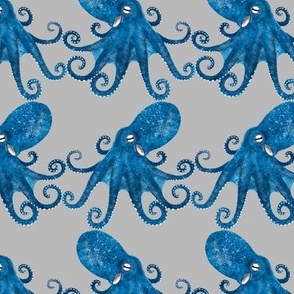 Blue Kraken on gray