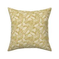 Cabana Tropics - Summer Tropical Leaves Dusty Citron Small Scale