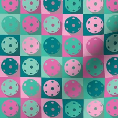 Pastel pickleball pattern - small scale tile