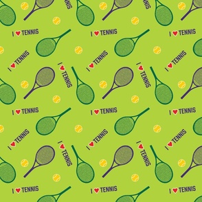 I love tennis / fresh green - small scale tiles