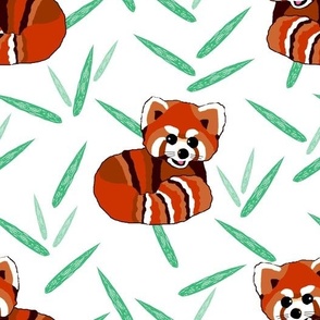 Red Panda Fabric, Wallpaper and Home Decor | Spoonflower