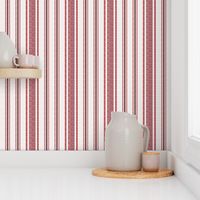 Ticking Two Stripe in Deep Red