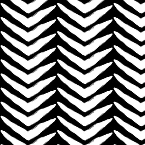 Soft Chevrons White on Black - XL