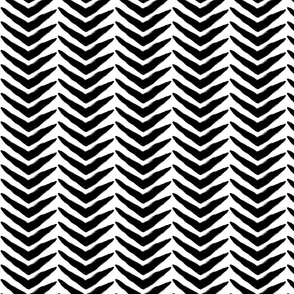 Soft Chevrons Black on White