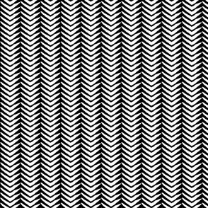 Soft Chevrons White on Black - Medium