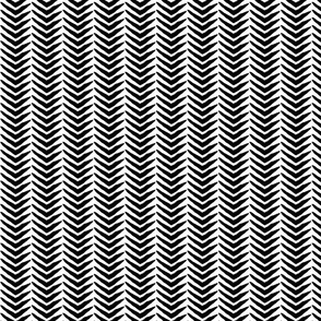 Soft Chevrons Black on White - Medium