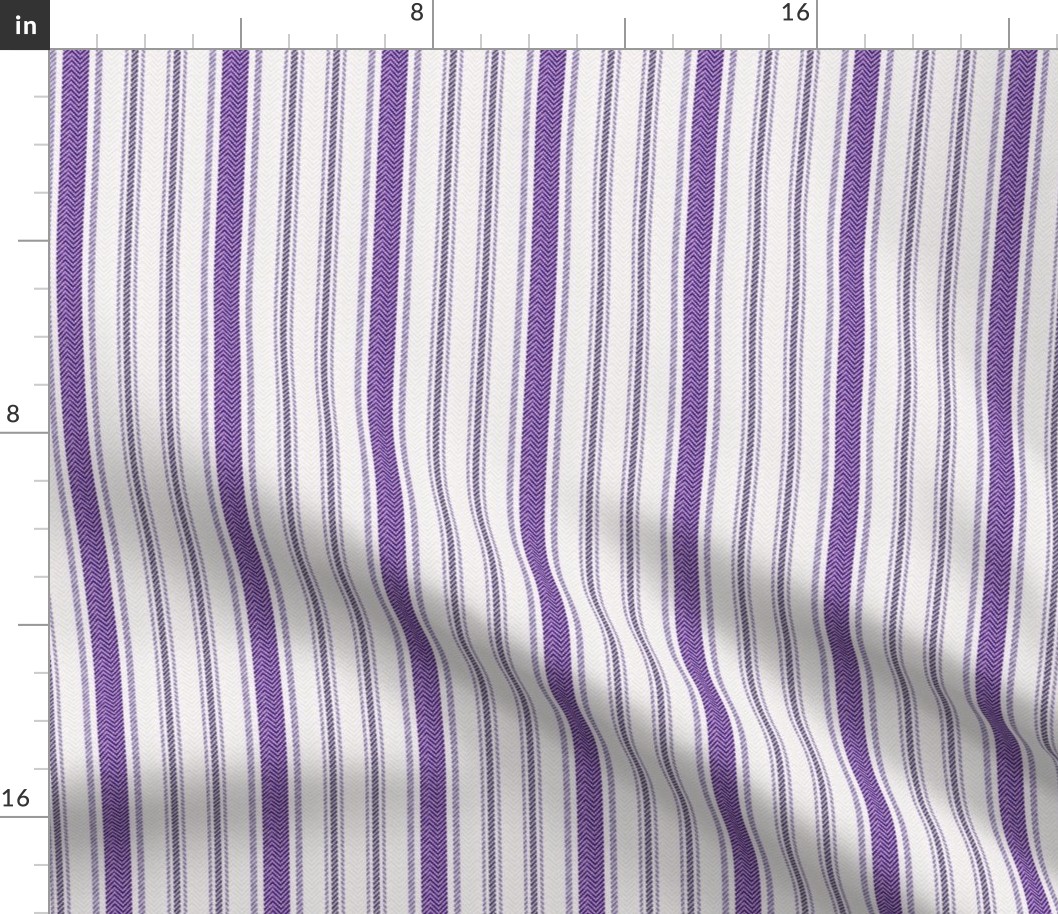 Ticking Two Stripe in Plum Purples