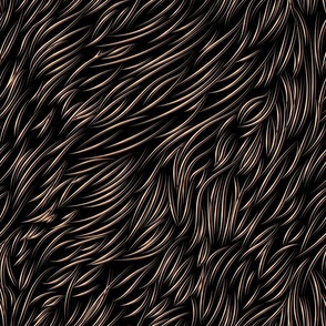 Black animal Fur or tabby cat hair