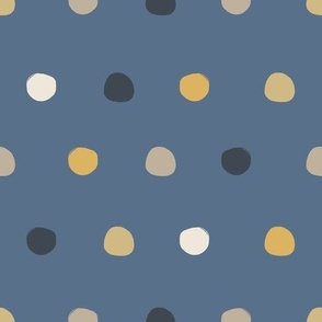 Safari Spots (Blue) (10.5" Fabric / 12" Wallpaper)