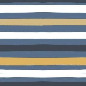 Safari Stripes (Blue) (10.5" Fabric / 12" Wallpaper)