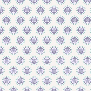 Digital floral, cream, soft green, purple