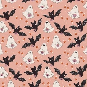 Boo Bats in Pink 4x4