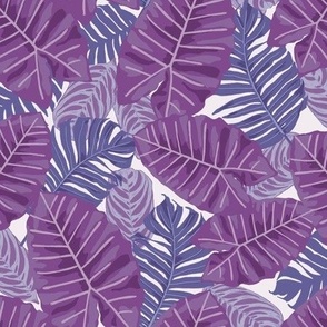 Tropical Leaves - Purples