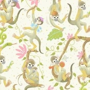Squirrel monkey in jungle - small version