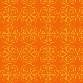 Geometric Pattern: Seljuk: Tangerine Light