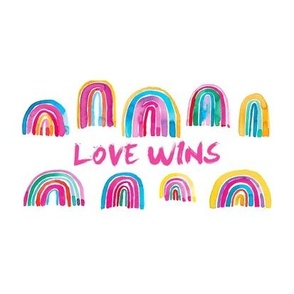 Love Wins Rainbows Wall art