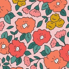 Pink Vintage Floral - XL