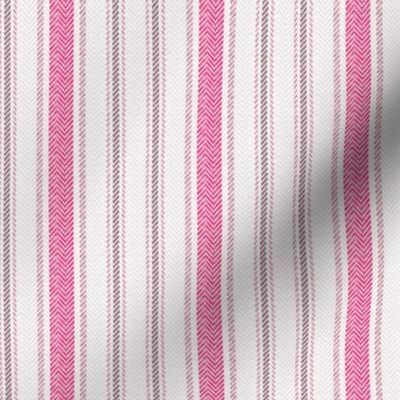 Ticking Two Stripe in Pink