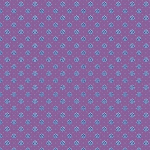 LATA - Indian block print inspired leaf purple - small