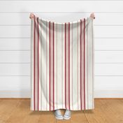 Linen Ticking Stripe in Red