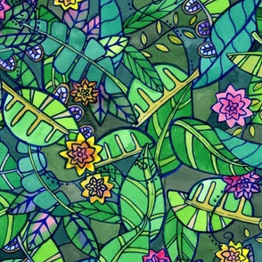 Joyful Watercolor Jungle