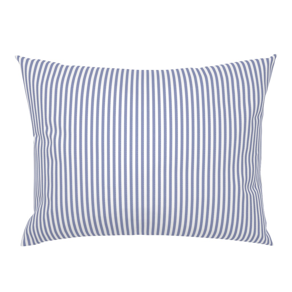 Narrow Dark Blue Ticking Stripe