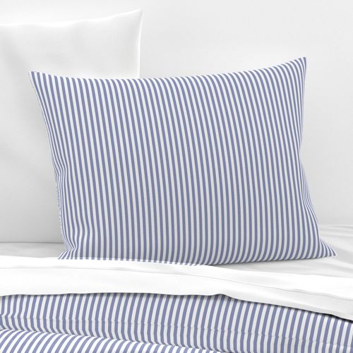 Narrow Dark Blue Ticking Stripe