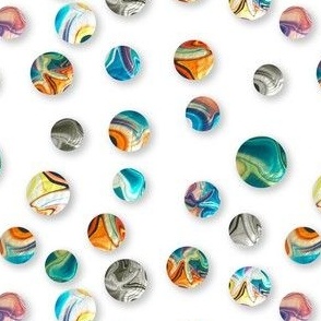 Marbles on White