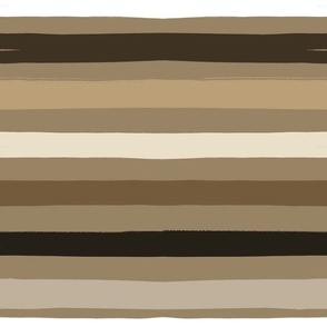 Safari Stripes (Brown) (10.5" Fabric / 12" Wallpaper)