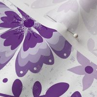 simple boho flower in orchid and white