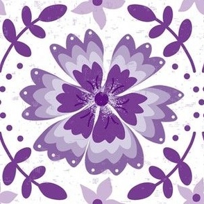simple boho flower in orchid and white