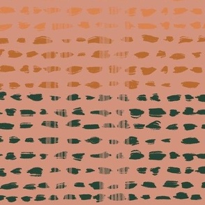 Dots and lines in Stripes Green Orange