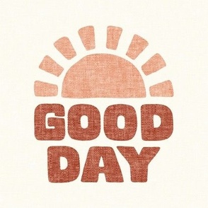 Good Day - Sunshine - 8.25"x8.25" - pink/terracotta  - LAD22