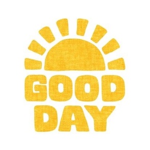 Good Day - Sunshine - 8.25"x8.25" - yellow - LAD22