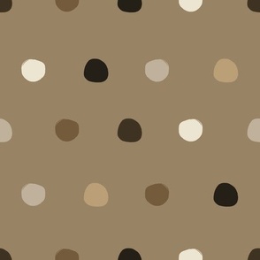 Safari Spots (Brown) (10.5" Fabric / 12" Wallpaper)