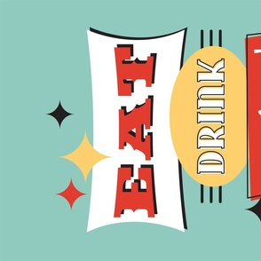 Canvas Art -Eat Drink and Be Merry -Wall Hanging