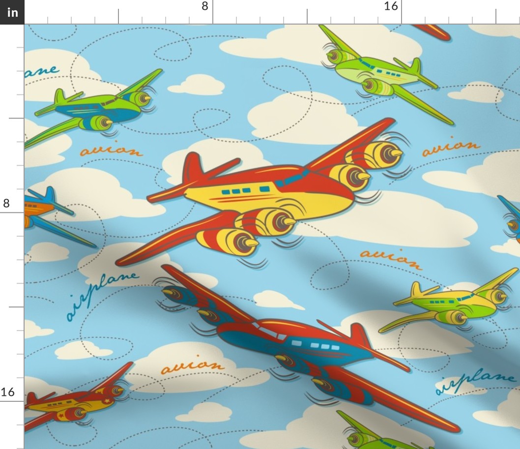 Retro Toy Planes - Largest