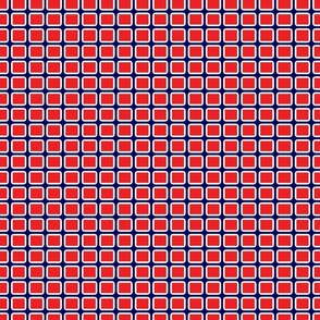 Red, White & Blue Checker Board