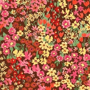 Blooming Meadow (Retro red)