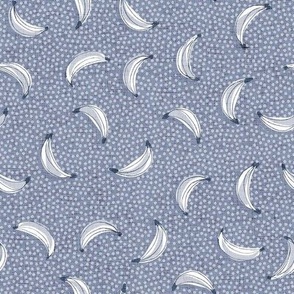 dotty sketchy banana - slate blue