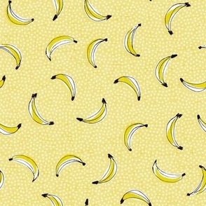 dotty sketchy banana - soft yellow