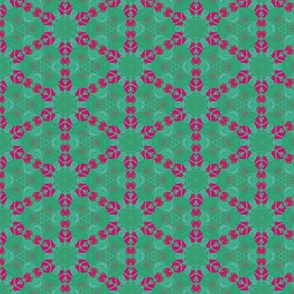 fuchsia green lattice