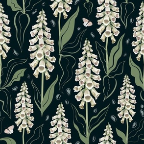 Foxegloves pattern dark