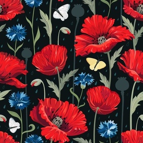 Poppies and cornflowers