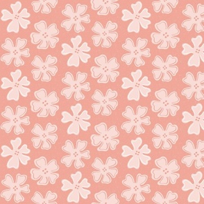 button flowers monochrome pink